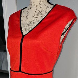 Red Dress with black detail